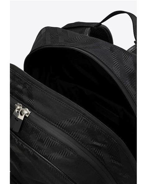 burberry nylon backpack size|Burberry Jacquard Check Nylon Backpa.